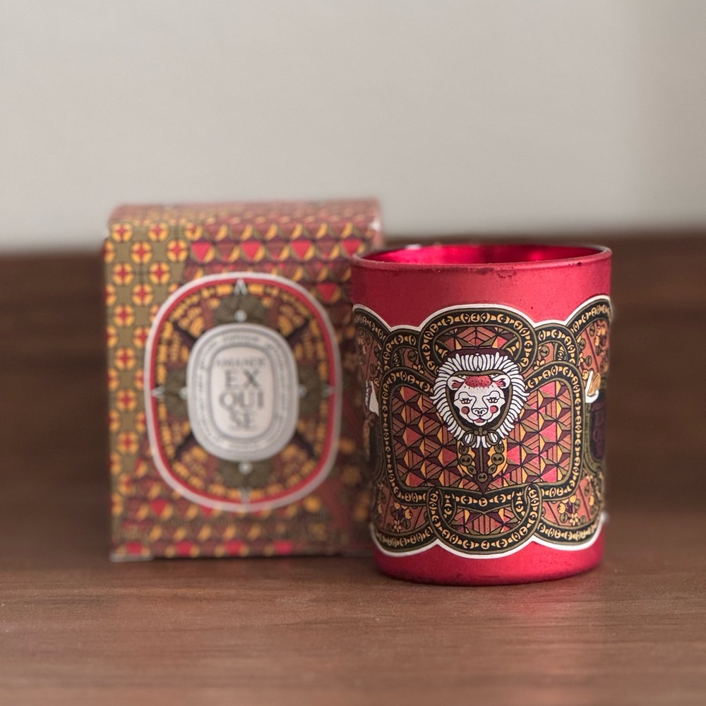 Diptyque Limited Edition Amande Excuis Candle jar only with Box